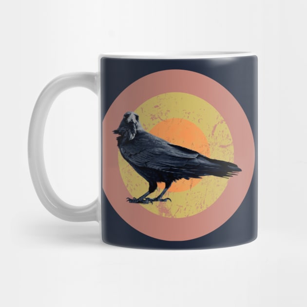 Halftone retro design Raven by DyrkWyst